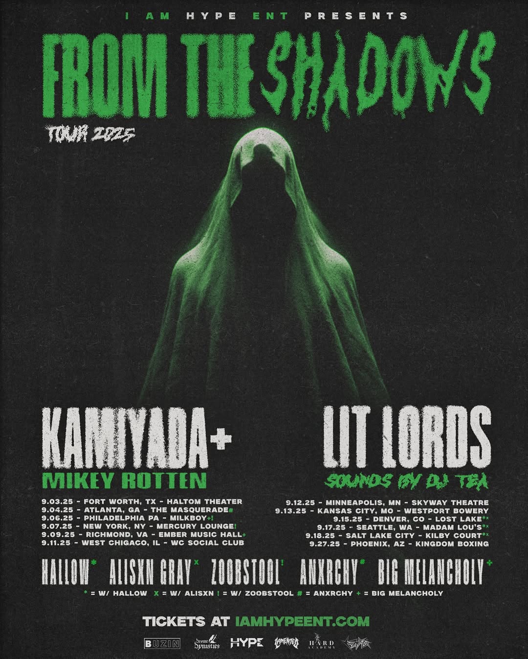 Kamiyada+ From The Shadows Tour Poster